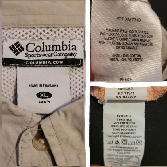 Columbia Vented Short Sleeve Button Up Shirt Sz XL - Picture 7 of 8